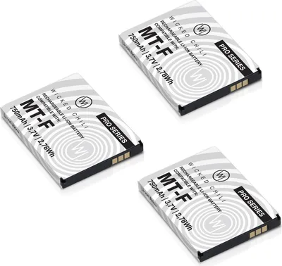 Produktbild von Wicked Chili 3 Stück Akku kompatibel mit AVM Fritz!Fon C5 / C4 / M2 / Fritzfon Telefon Zusatzakku Ersatz-Akku für Original AVM Fritz Fon 312BAT006, 312BAT016 (750mAh Li-Ion)