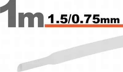 Produktbild von 20 x 1 Meter Schrumpfschlauch Weiß 1,5/0,75 mm – 20 Stück à 1 Meter – Schrumpfschlauch zur Isolierung und zum Kabelschutz – Geeignet für Elektroinstallationen und -reparaturen [11019W]