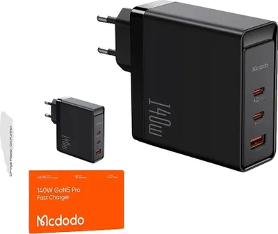 Zdjęcie produktu dla Ładowarka do MACBOOKA, moc wyjściowa 140 W, technologia GaN, kompatybilność z wieloma urządzeniami, kompaktowa konstrukcja