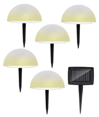 Produktbild von Grundig Solar Bodenleuchte – Außenlampe mit Erdspieß – Solar Laterne RGB & Warmweiß – Wetterfest IP44