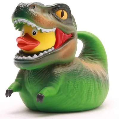 Produktbild von Badeente T-Rex grün Vinyl 9 cm