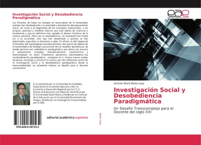 Produktbild von Investigación Social y Desobediencia Paradigmática