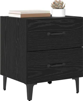 Immagine prodotto di vidaXL Comodino look rovere nero 40 x 35 x 47,5 cm