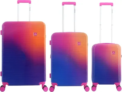 Produktbild von Saxoline Twist ABS/PC Spinner Koffer Set Gr. S/M/L mit TSA-Zahlenschloss fuchsia gradient