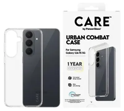 Productafbeelding van CARE by PanzerGlass Urban Combat Case voor de Samsung Galaxy S26 FE - Transparant