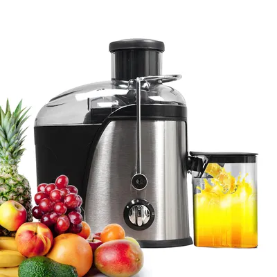 Productafbeelding van 400 ml centrifugaal sapmachine. Multifunctionele elektrische fruitmachine voor thuisgebruik met restvruchtenscheiding. Voedselbereider