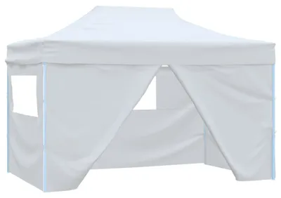 Image de Vidaxl -Partyzelt mit 4 Seitenwänden faltbar 3x4,5 m Weiß
