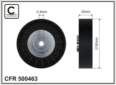 Produktbild von CAFFARO 500463 Umlenkrolle Keilrippenriemen 90mm für VW Transporter IV Bus (70B, 70C, 7DB, 7DK, 70J, 70K, 7DC, 7DJ) GOLF II (19E, 1G1) PASSAT Variant