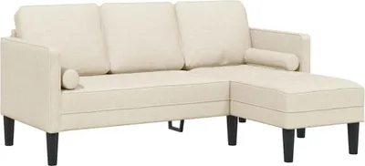 Produktbild von vidaXL Sofa Set mit Kissen Leinen Polyester