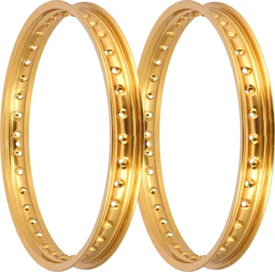 Produktbild von Set: 2x Felge 1,5 x 16" Alufelge Gold eloxiert - für Simson S50, S51, KR51 Schwalbe, SR4