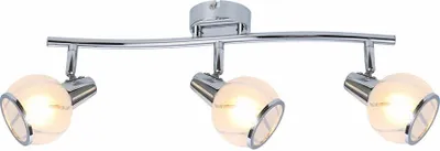 Productafbeelding van Reflector voor het plafond, model Megan, chroomkleurig, 3x E14 fitting, 40W, metalen behuizing, afmetingen: 16x45x9 cm, IP20, merk Reality