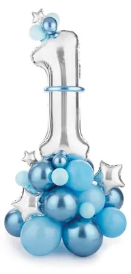 Obrázok produktu pre Folienballon Bouquet 1 blau 140cm