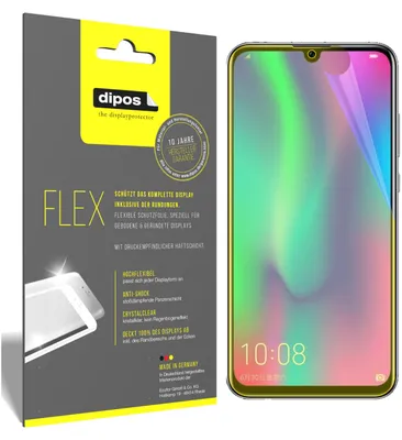 Produktbild von 3x Honor 10 Lite Schutzfolie Folie, 100% Displayabdeckung, dipos Flex