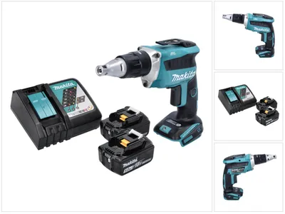 Immagine prodotto di Avvitatore a batteria senza spazzole Makita DFS 452 RT 18 V + 2 batterie da 5,0 Ah + caricabatterie