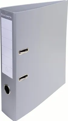 Image de Exacompta 53740E Classeur A4 70 mm gris PVC, 2 anneaux, jusqu'à 550 feuilles