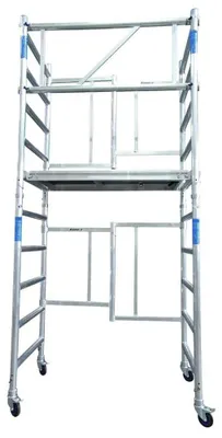 Imagen del producto de Andamio de aluminio de 4 metros de altura de trabajo, ligero y con ruedas