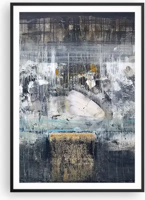 Produktbild von Gerahmtes Poster - Schwarzer Rahmen - Abstraktion modern - 70x100 cm - Wand Bild - Wanddeko - Wandbilder - Kunstposter - Wandposter - Bilderrahmen - Bilder - Kunstdruck - Wandbild - P2BPA70x100-3474