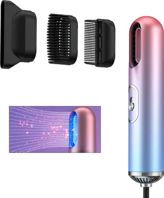 Produktbild von Haartrockner,Negativ Ionen Haartrockner, 3-in-1, schnell trocknend, geräuscharm,Tragbarer,Mini Haartrockner, 3 Zubehörteile,Reise,Verlaufsfarbe