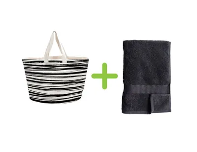 Produktbild von BO Weevil Beach Bag + Badetuch (100x180 cm) - Anthrazit