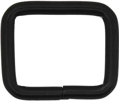 10 Vierkantringe Rahmen Durchzug Metall schwarz 33 (25) x 28 x 4 mm