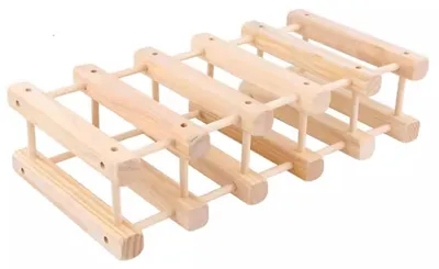 Obrázek produktu pro Masivní dřevěný stojan na víno pro 10 lahví