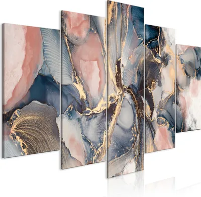 Produktbild von Italienischer Leinwand Leinwandbild - Sentimental Journey (5 Parts) Wide 100x50 cm Abstrakt f-C-10019-b-b