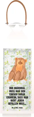 Imagen del producto de Linterna decorativa AFFE XL - Regalo, confianza, monos, respeto, motivación, linterna de jardín, África, farol, iluminación, amor, linterna de madera, lámpara colgante