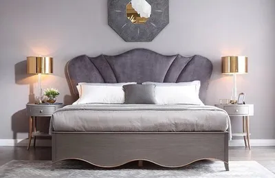 Produktbild von Chesterfield Hotel Doppel Stoff Bett Schlafzimmer Polster Luxus Betten 180x200cm