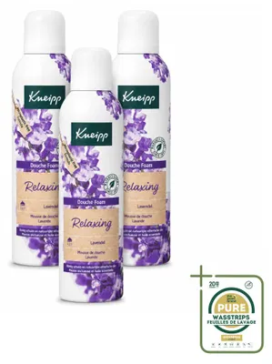 Zdjęcie produktu dla 3 sztuki pianki pod prysznic Kneipp, relaksująca, lawenda, 200 ml, zestaw ekonomiczny