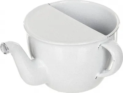 Produktbild von MFH Original CZ/SK Schnabeltasse, Tasse, Emaille, weiß, ca. 375 ml, neuwertig