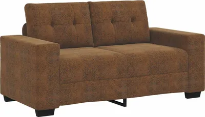 Obrázok produktu pre Dvojmiestna pohovka, hnedá, 120 cm, umelá koža