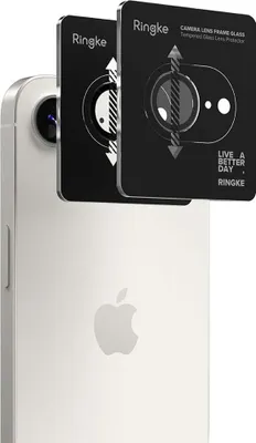 Produktbild von Ringke Kamera Rahmen Schutz Apple iPhone 16e Schwarz [2 PACK]