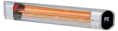 Image de Chauffage de terrasse - 2000 W - Fixation murale - Noir - Écran LED - Radiateur infrarouge électrique