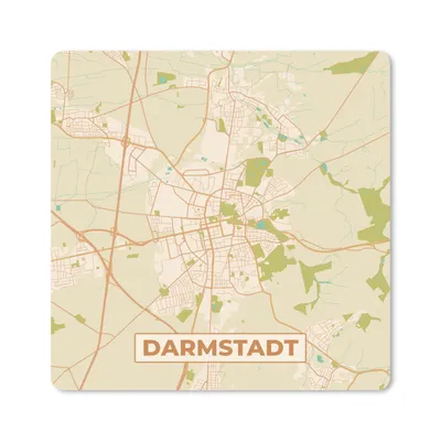 Produktbild von MuchoWow® Mauspad Mousepad Darmstadt - Stadtplan - Vintage - Karte 30x30 cm - Mousepads - Maus Mat - Pad - Mausunterlage - Gaming