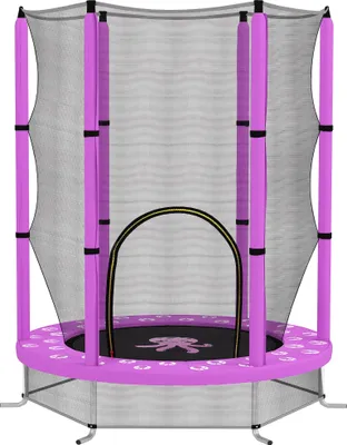 Produktbild von Violettes Kindertrampolin mit Sicherheitsnetz für Innen & Außen, 3-6 Jahre