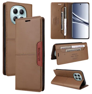 Produktbild von Handyhülle für Xiaomi Redmi Note 15 5G/4G Hülle, Leder Flip Wallet Kartenfach Stand Schutzhülle Braun