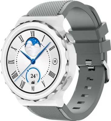 Produktbild von Strap-it Huawei Watch GT 3 Pro 43mm Silikonarmband (Grau)