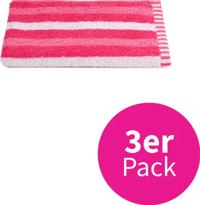 Produktbild von grace grand spa Gästetuch Active mit Streifenmuster Pink One Size