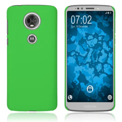 Produktbild von PhoneNatic Case kompatibel mit Motorola Moto E5 Plus - Hülle grün gummiert Hard-case Cover