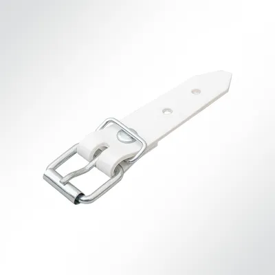 Produktbild von LYSEL® Schnallkappe Riemen Rollschnalle für Anhänger-Planen weiß