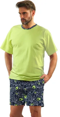 A man wearing pajamas.