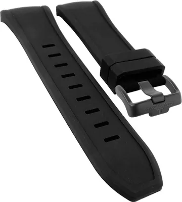 Produktbild von Jacques Lemans Uhrenarmband für Miami Uhr Silikon schwarz 1-1784