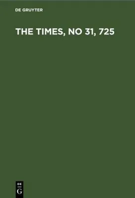 Produktbild von The Times, No 31, 725