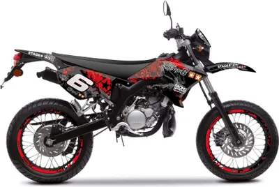 Obrázek produktu pro Grafická sada Stage6 červená/černá pro Yamaha Dt 50