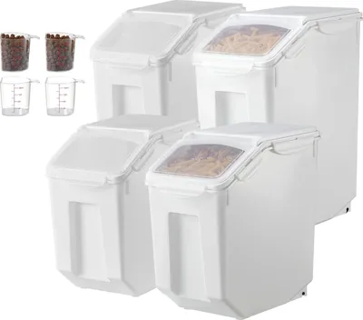 Obrázek produktu pro Zásobník na rýži, vzduchotěsné těsnění, stohovatelný design, 4 kusy