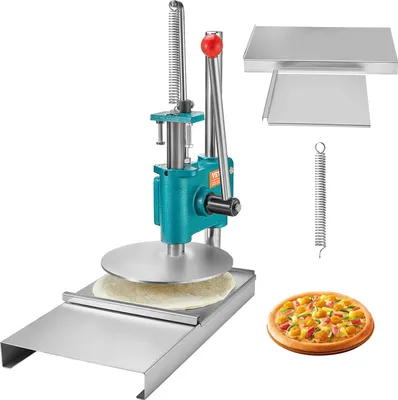 Obrázek produktu pro VEVOR Ruční lis na těsto na pizzu 24 cm, 5 mm silný výrobní stroj na lisování těsta na pizzu, kuchyňský lis na těsto na pizzu, komerční nerezový strojek na těsto stříbrný