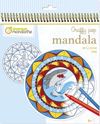 Produktbild von Avenue Mandarine 5x Graffy Pop Mandala, Junge - Mehrfarbig GY028O