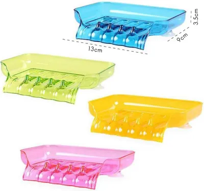 Produktbild von Handseifenschale, selbstentleerende Seifenschale, Schwamm-Aufbewahrungsregal, Abflussregal für Dusche, Badezimmer, Küchenspüle