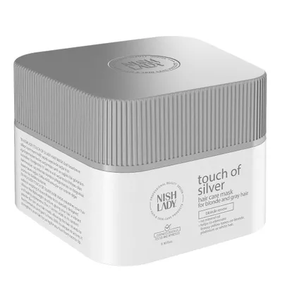Produktbild von Nishlady Touch of Silver Hair Care Mask 275 ml – Anti-Gelbstich Haarmaske für blondes, graues & silbernes Haar – Intensive Feuchtigkeit, Glanz