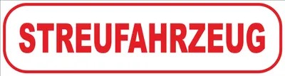 Produktbild von INDIGOS UG - Magnetschild - Streufahrzeug - Magnetfolie fürŽs Auto oder Fahrschule 45x12 cm - Rot - reflektierend